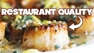 Perfect Pan Seared Sea Scallops Recipe  Lemon Chive Butter [upl. by Dasya759]