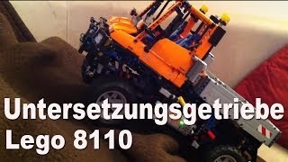 LEGO Technic 8110  Unimog U400  Umbau Powerfunktion Untersetzungsgetriebe [upl. by Ainollopa]