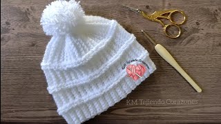 GORRO PARA BEBÉ DE 0 a 3 MESES FÁCIL Y RÁPIDO DE TEJER  Paso a paso [upl. by Zehcnas]