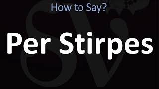 How to Pronounce Per Stirpes CORRECTLY [upl. by Surad]