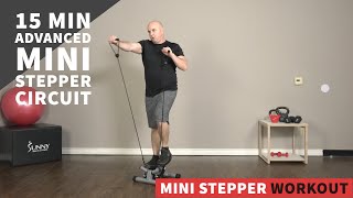 15 Min Advanced Mini Stepper Circuit Workout [upl. by Eidarb273]