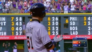 Ichiro triples for his 3000th hit [upl. by Asalocin651]