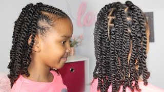 Braids amp Twists  Cute amp Easy Protective Style ▸ Natural Hair for Kids [upl. by Ayanaj]