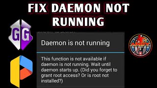 HOW TO FIX DAEMON IS NOT RUNNING IN GAMEGUARDIAN APP 2021 UPDATE [upl. by Benjamin]