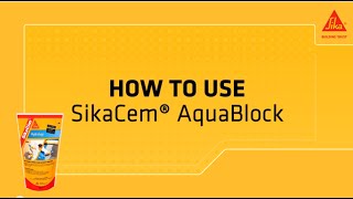 SikaCem® AquaBlock – effective waterstop [upl. by Yecak]