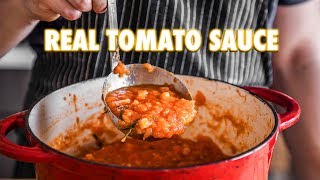 Proper Tomato Sauce Using Fresh Tomatoes 3 ingredients [upl. by Odell]