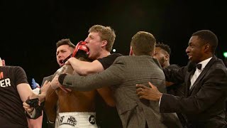 Sidemen jump into boxing ring after KSI wins KSI vs Joe Weller [upl. by Milurd]