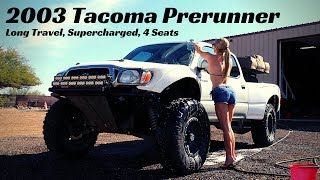 2003 Tacoma Prerunner Walkaround Long Travel Supercharged 4 Seats RTT Prelander [upl. by Adaiha499]