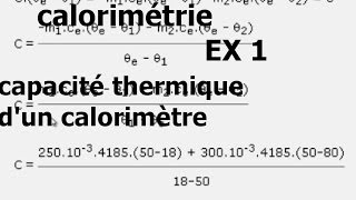 Exercice thermodynamique s1 calorimetrie partie8 [upl. by Eirrok]