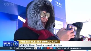 Eileen Gu wins record 16th world title [upl. by Perice]