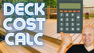 Deck Cost Calculator Free tool to estimate materials [upl. by Airamat]