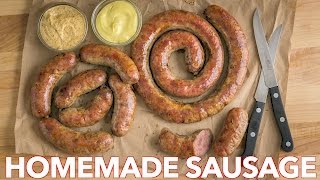 Dinner How To Make Homemade Sausage Kielbasa  Natashas Kitchen [upl. by Amer82]