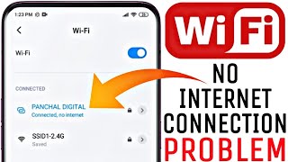 How To Fix WiFi Problem  Connected No Internet  wifi connected but no internet access android [upl. by Lidstone]