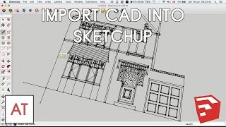 Import CAD DWG DXF into SketchUp [upl. by Ondrej]