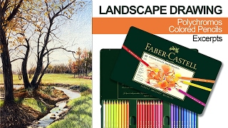 Landscape Drawing With Colored Pencils [upl. by Lem]