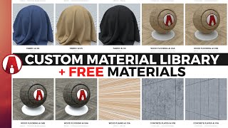 Custom Material Library  FREE Download Vray Materials [upl. by Rothberg893]