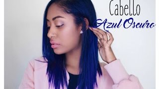 Tutorial Cabello Azul Oscuro ♡ DIY Dark Blue Hair [upl. by Cohn98]