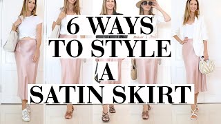 6 Easy and Elegant Ways to style a Satin Midi Skirt for 2020 [upl. by Adamok]