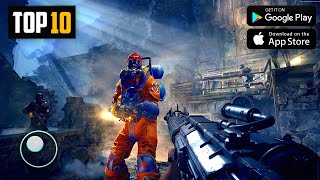 Top 10 BEST FPS Shooting Games For Android amp iOS  High Graphics OnlineOffline [upl. by Lajet]