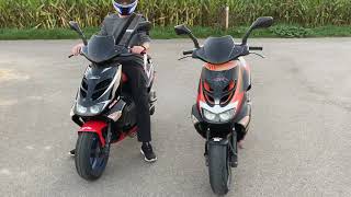 Aprilia SR 50 Ditech vs SR 50 [upl. by Lorre85]