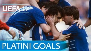 Michel Platinis nine goals for France at EURO 84 [upl. by Yzzik]