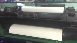 Como EncaixarInstalar o Rolo de Papel na Plotter HP T120 e T520  SULINK [upl. by Naved869]