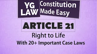 Article 21  Constitution of India [upl. by Yluj]