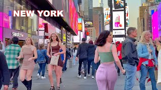 New York City Virtual Walking Tour 2023  Manhattan 4K NYC Walk  Bryant Park Lawn to Times Square [upl. by Notyalc835]