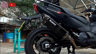 SYM MAXSYM TL 500 AKRAPOVIC SOUND AND TEST RIDE [upl. by Gentry]