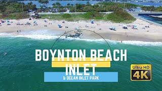 Boynton Beach Inlet  Ocean Inlet Park Florida  Aerial footage 4K 🌴 🏖️ [upl. by Aline]