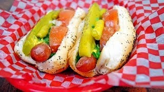 How to build a Chicago Style Hot Dog Chicago Hot Dog Recipe [upl. by Nerrual]