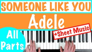 How to play SOMEONE LIKE YOU  Adele Piano Tutorial [upl. by Alius]