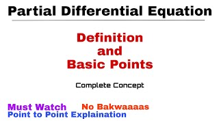 1 Partial Differential Equation  Basic Points  PDE [upl. by Wardle]