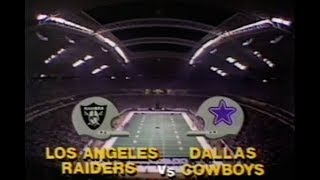 1983 Week 8 SNF  Raiders vs Cowboys [upl. by Annalise629]