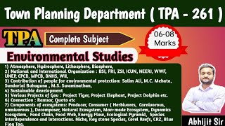 Environmental Studies  TPA Exam Study Material  Abhijit Sarvadnye tpa townplanning [upl. by Nrehtak540]