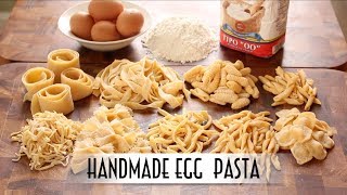 Handmade Egg Pasta  Hand Rolled amp Shaped 9 Ways [upl. by Solomon458]