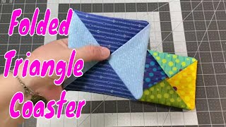 Folded Triangle Fabric Coaster [upl. by Ettenawtna321]