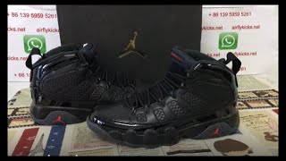 Unboxing Air Jordan 9 Retro Bred Patent Review [upl. by Charissa]