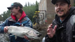 Fishing a Lake Superior tributary for King Salmon [upl. by Cassiani]