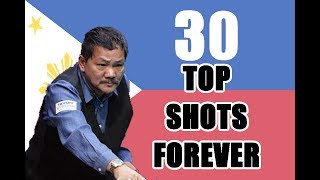 30 TOP SHOTS FOREVER With Magician Efren Bata Reyes [upl. by Ennairoc]