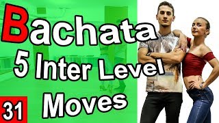 Bachata Tutorial 31  5 Intermediate Moves  by MariusampElena 2019 [upl. by Asiluy]