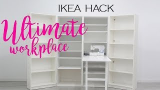 DIY IKEA INTO FOLDABLE WORKSPACE [upl. by Aroved]