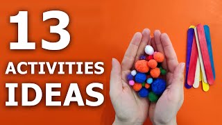 13 DIFFERENT LEARNING ACTIVITIES IDEAS  Activities for 2 year old At Home [upl. by Mafalda]