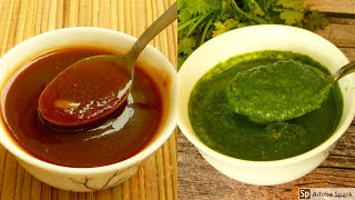 2 chutneys for chaat Dahi bhalla pani puri sandwich  चाट चटनी रेसिपी  Green and Red chutney [upl. by Attela]