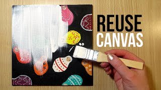 How to REUSE an Old Canvas Painting [upl. by Giglio]