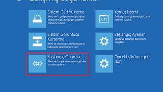 windows 10 başlangıç onarma Açılan Bilgisayarlarda [upl. by Arratahs]