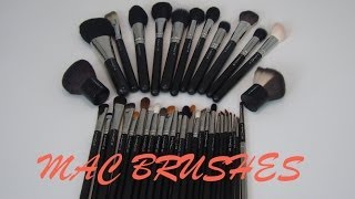 MAC Makeup Brushes  Collection  Review  Favourites  Uses [upl. by Cid]