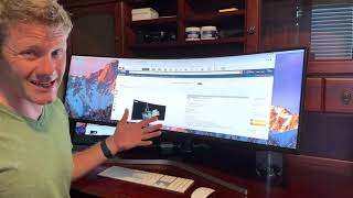 Samsung 49 inch Super Ultrawide Monitor Review  From a business  productivity view [upl. by Sinnej]