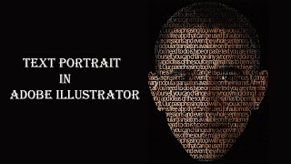 Text Portrait Effect Illustrator Tutorial  Adobe Illustrator Tutorials [upl. by Eileen310]