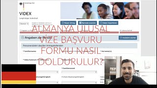 Almanya Ulusal Vize DTipi Başvuru Formu Nasıl Doldurulur [upl. by Mag264]